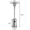 50000 BTU Stainless Steel Propane Outdoor Heater with Trip Over Protection and 2 Handles